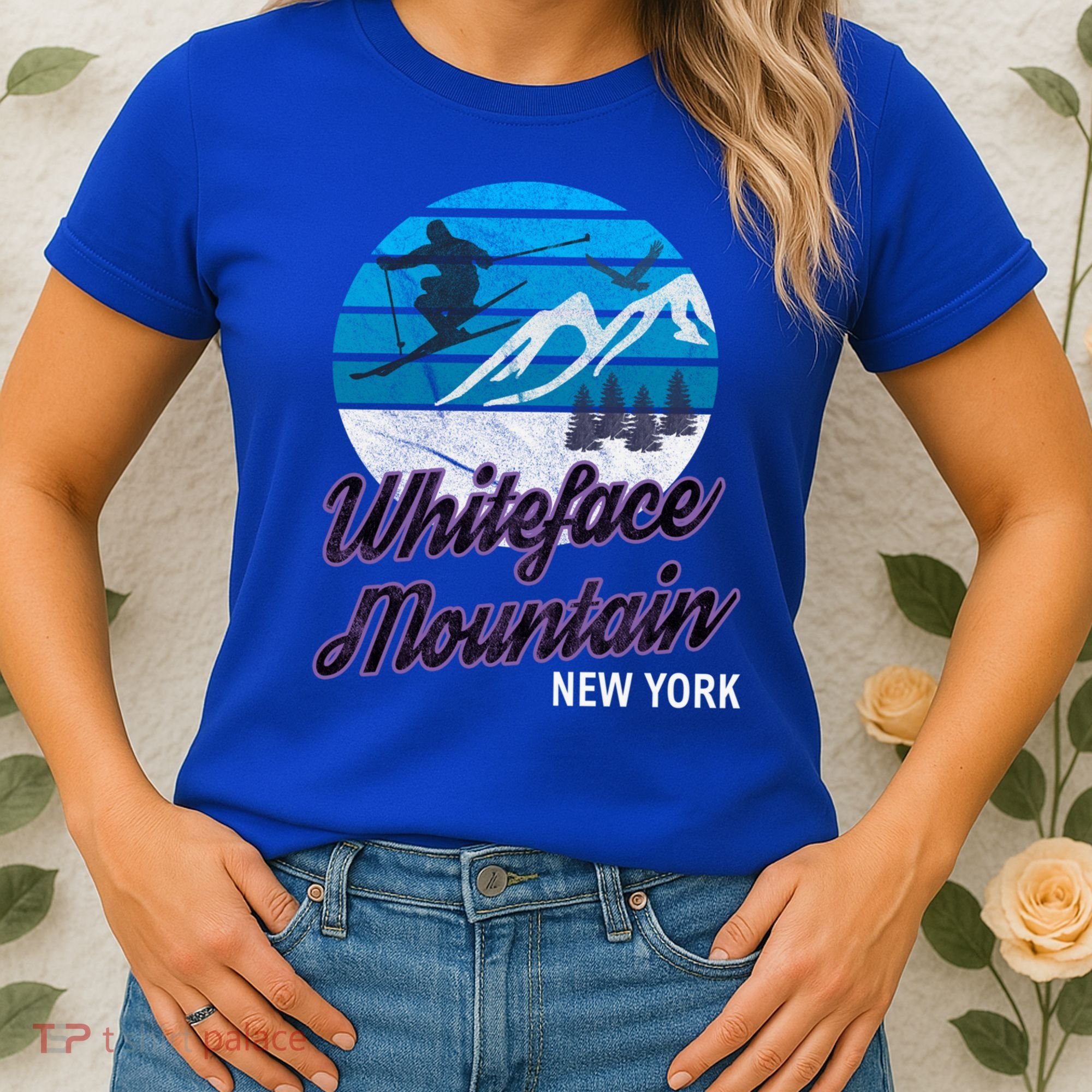Whiteface Mountain Wilmington Ny Usa Skiing Snowboarding Gift Women's T-Shirt