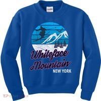 Whiteface Mountain Wilmington Ny Usa Skiing Snowboarding Gift Kids Sweatshirt thumb 0