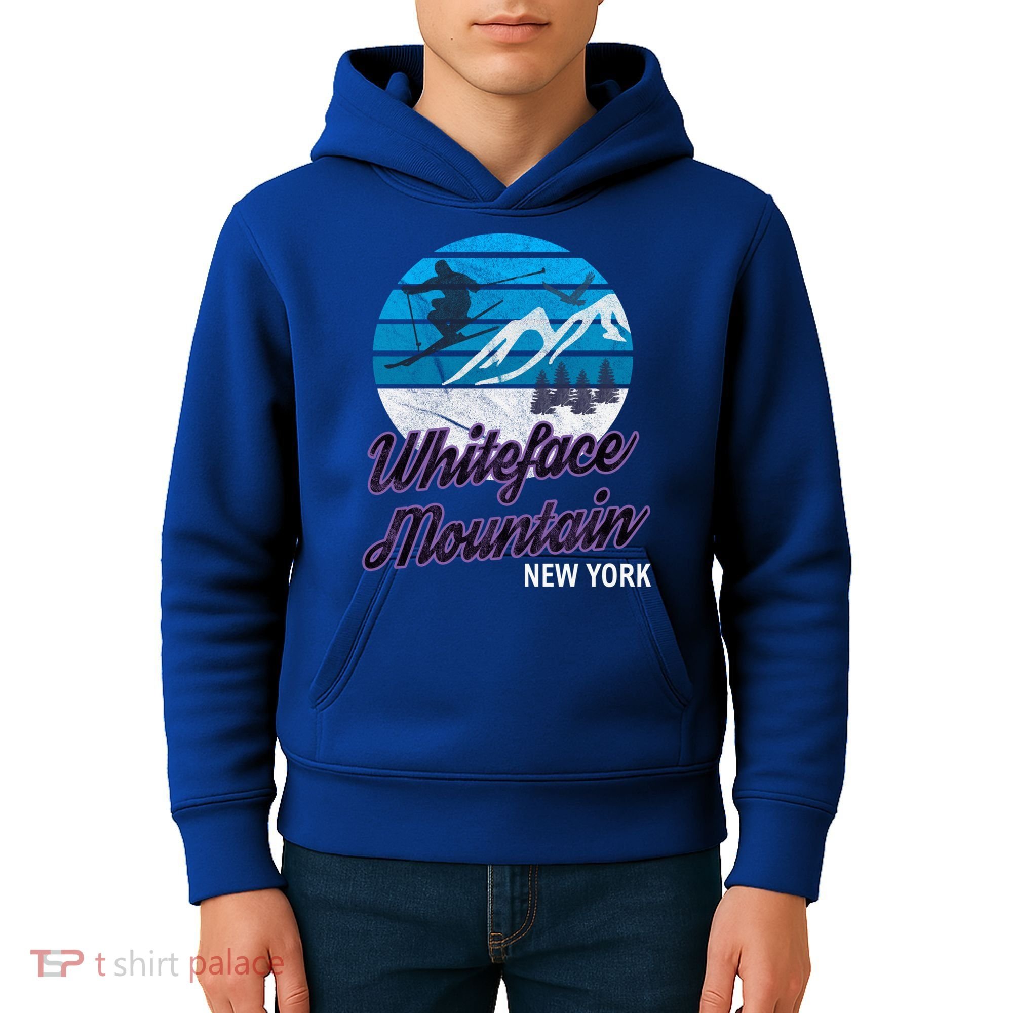 Whiteface Mountain Wilmington Ny Usa Skiing Snowboarding Gift Kids Hoodie