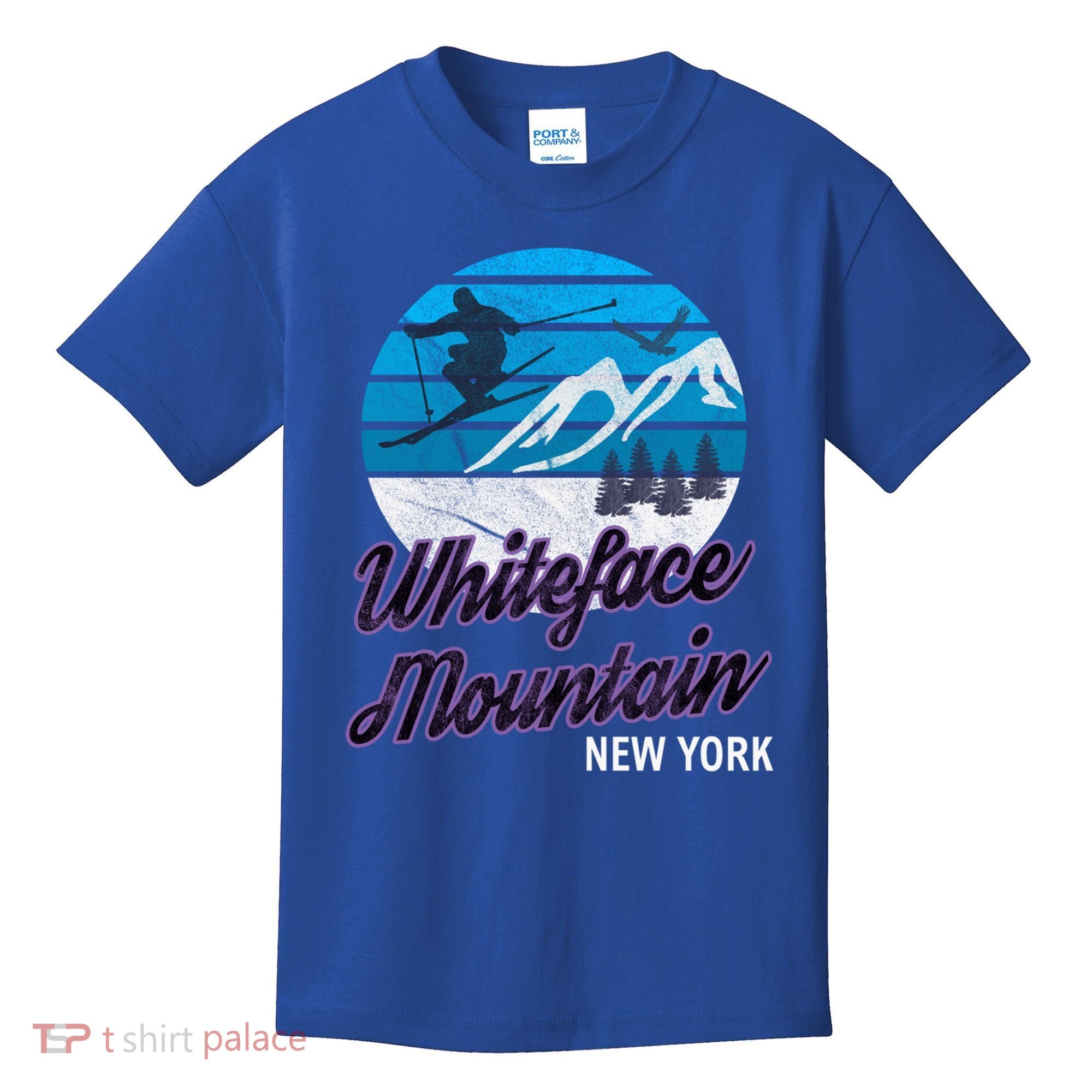 Whiteface Mountain Wilmington Ny Usa Skiing Snowboarding Gift Kids T-Shirt