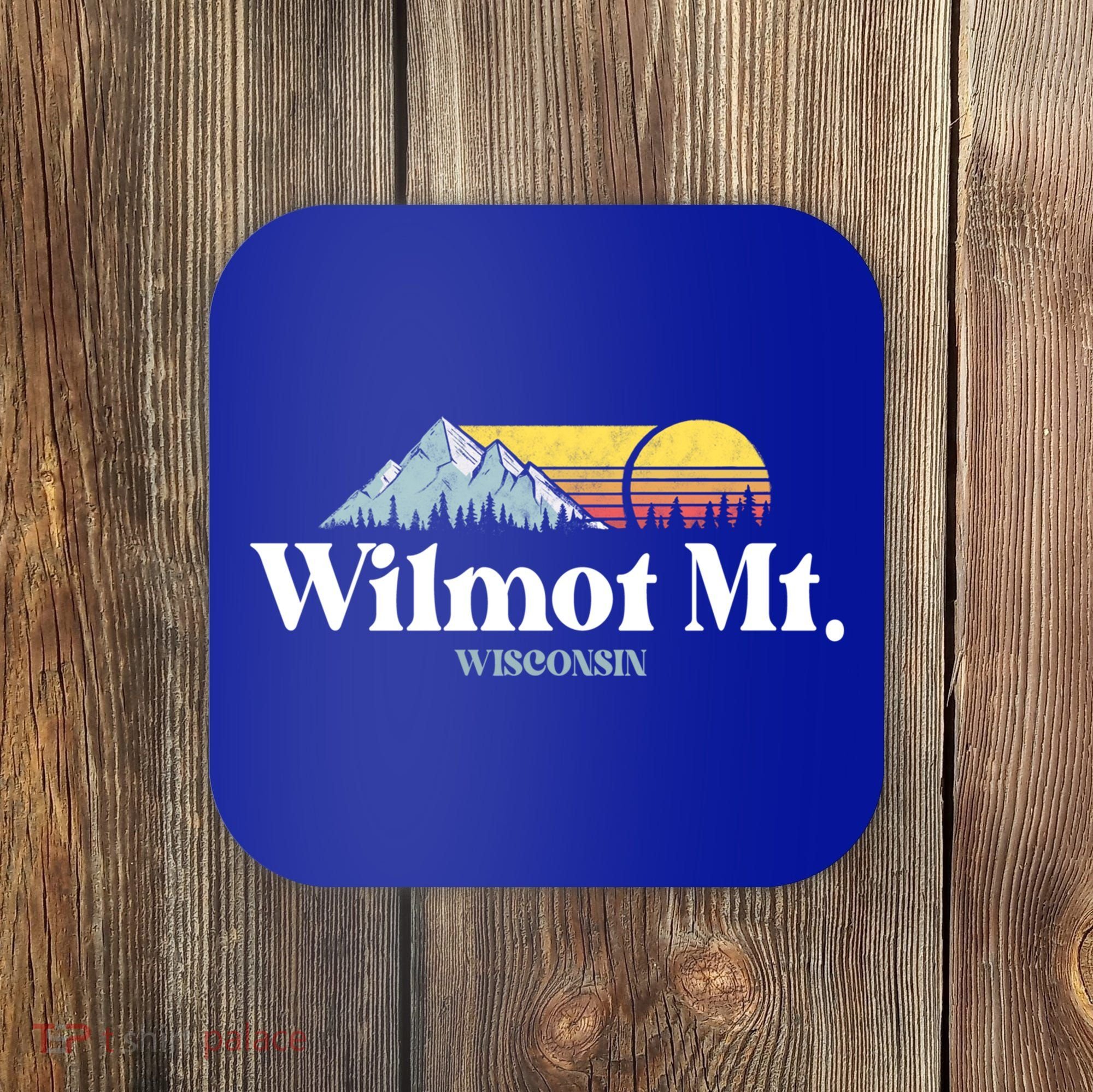 Wilmot Mountain Wisconsin Ski Trip Snowboarding Slopes Cute Gift Coaster