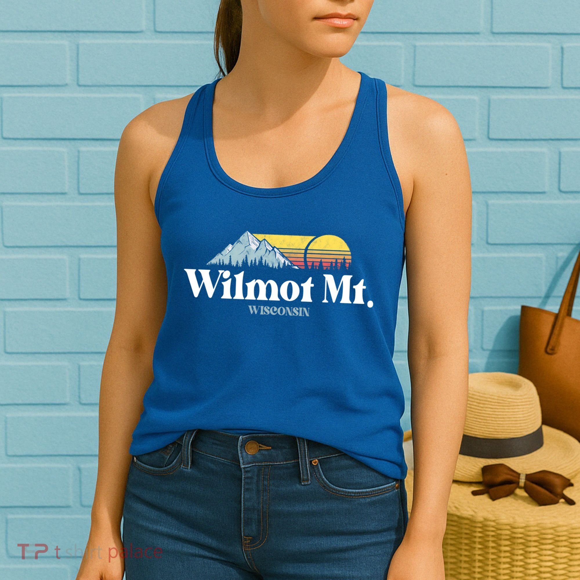 Wilmot Mountain Wisconsin Ski Trip Snowboarding Slopes Cute Gift Women's Tank Top