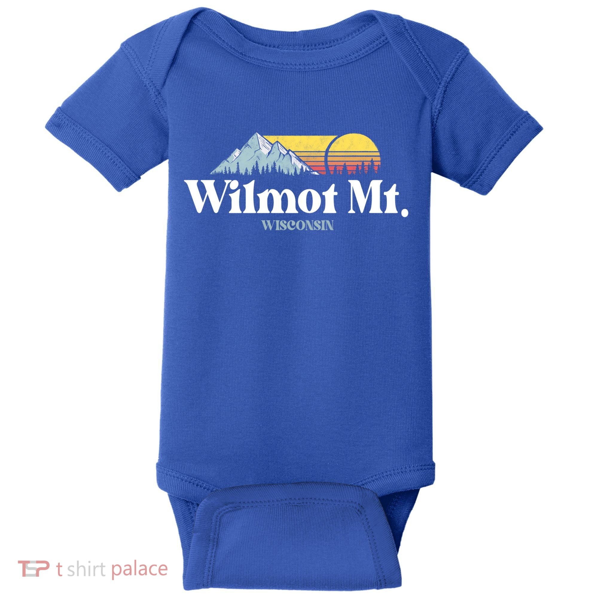 Wilmot Mountain Wisconsin Ski Trip Snowboarding Slopes Cute Gift Baby Bodysuit