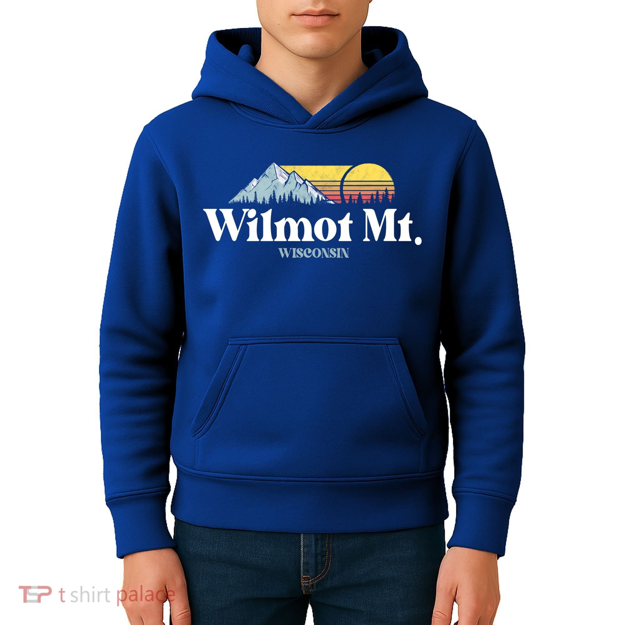 Wilmot Mountain Wisconsin Ski Trip Snowboarding Slopes Cute Gift Kids Hoodie