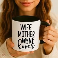 Wife Mother Wine Lover Coffee Mug thumb 3