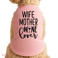 Wife Mother Wine Lover Doggie Tank thumb 0