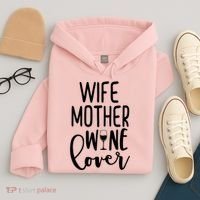 Wife Mother Wine Lover Hoodie thumb 4