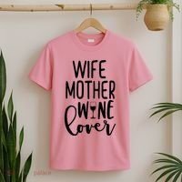 Wife Mother Wine Lover T-Shirt thumb 2
