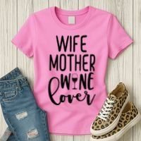 Wife Mother Wine Lover Women's T-Shirt thumb 3
