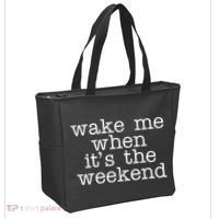 Wake Me When It's The Weekend Tote Bag thumb 2