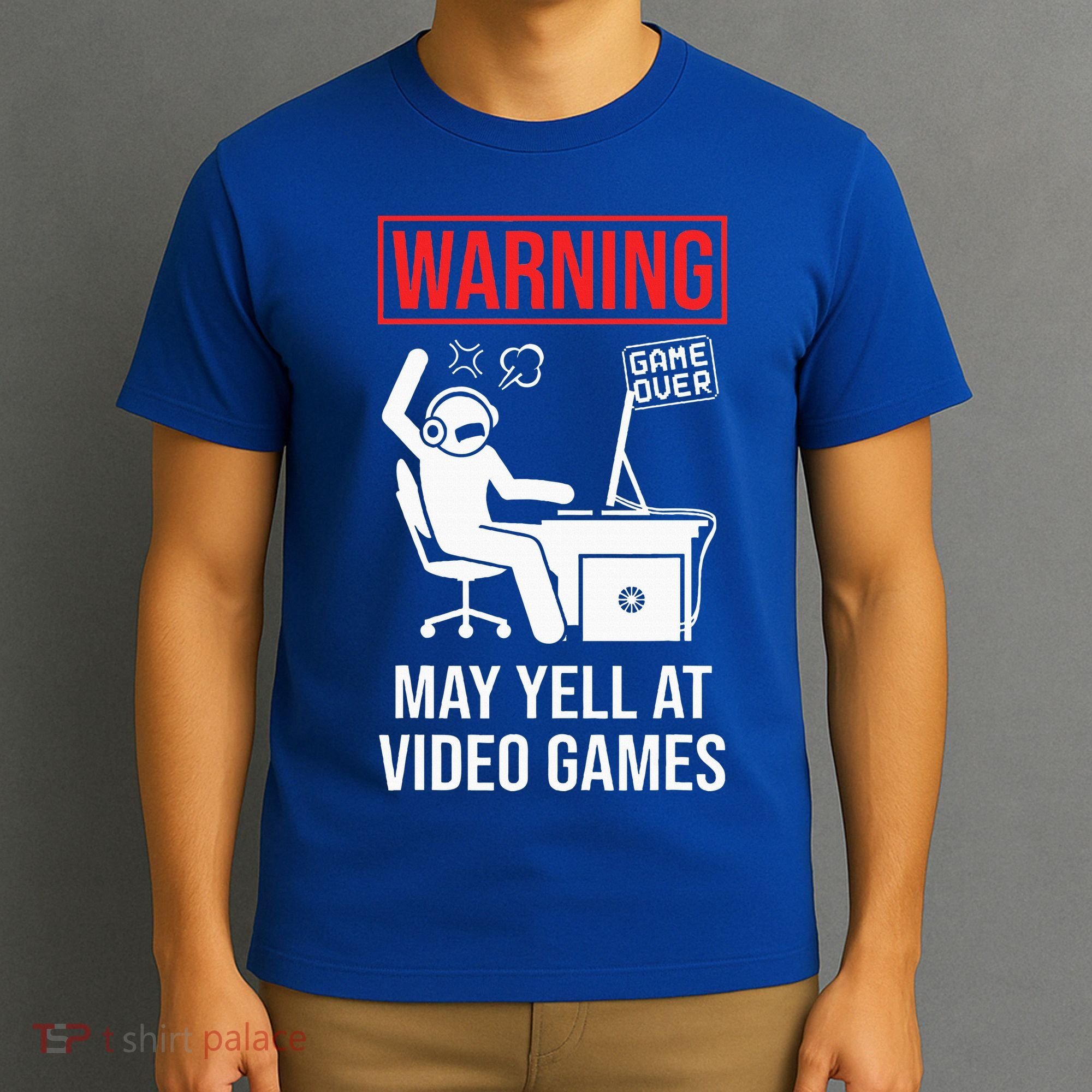 Warning May Yell At Video Games Gamer T-Shirt