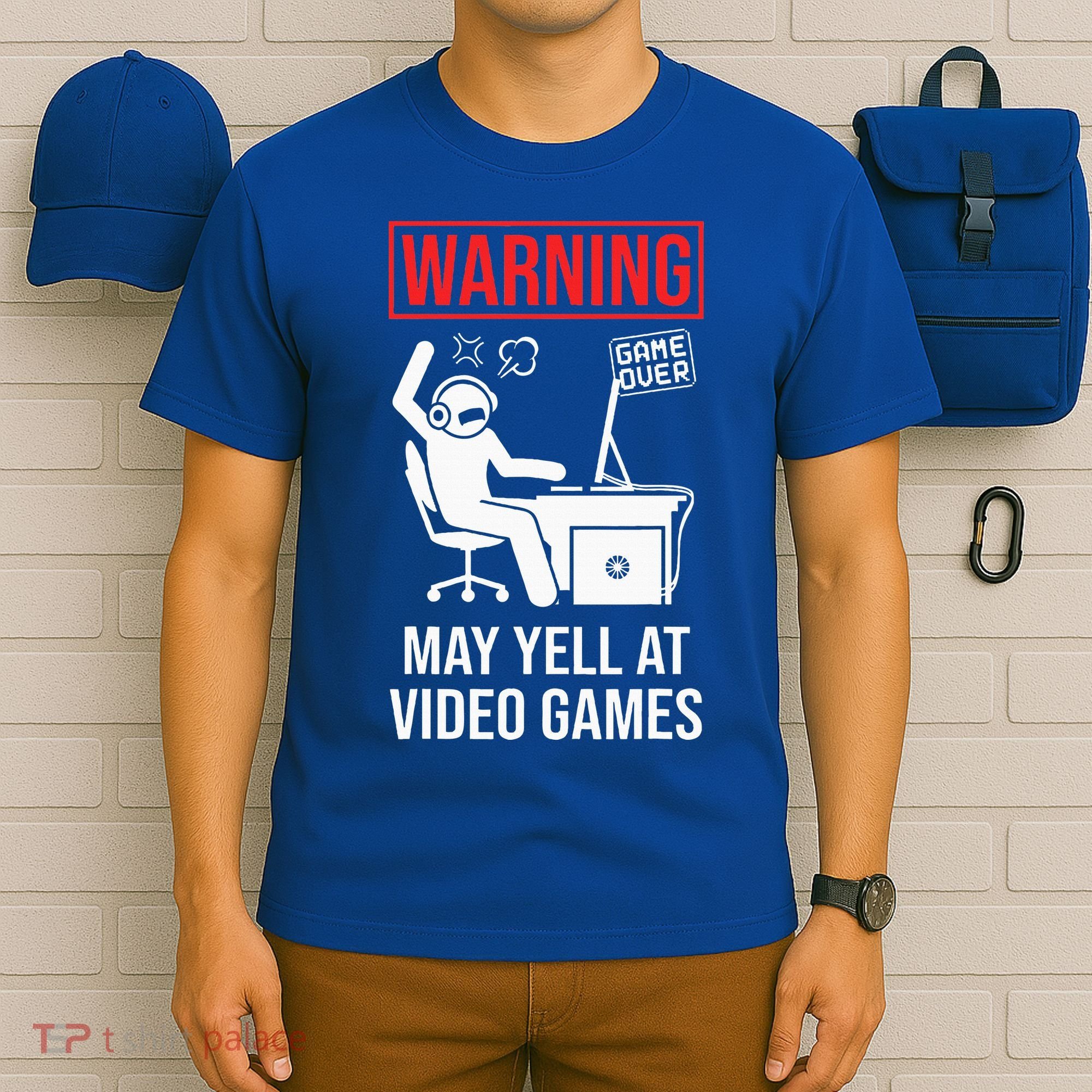 Warning May Yell At Video Games Gamer T-Shirt