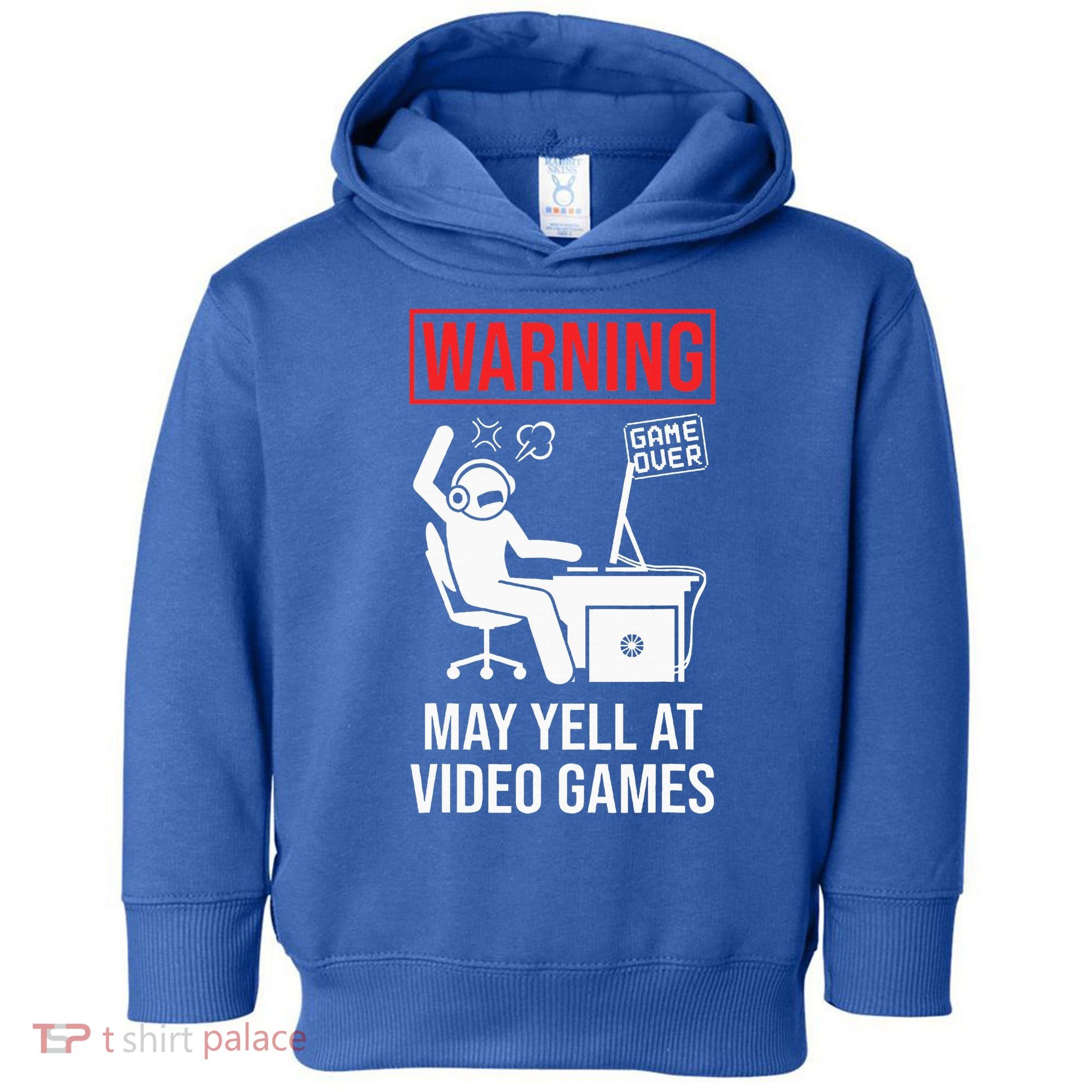 Warning May Yell At Video Games Gamer Toddler Hoodie