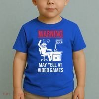 Warning May Yell At Video Games Gamer Toddler T-Shirt thumb 2