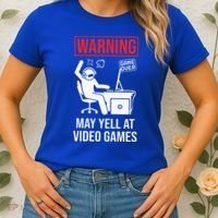 Warning May Yell At Video Games Gamer Women's T-Shirt thumb 2