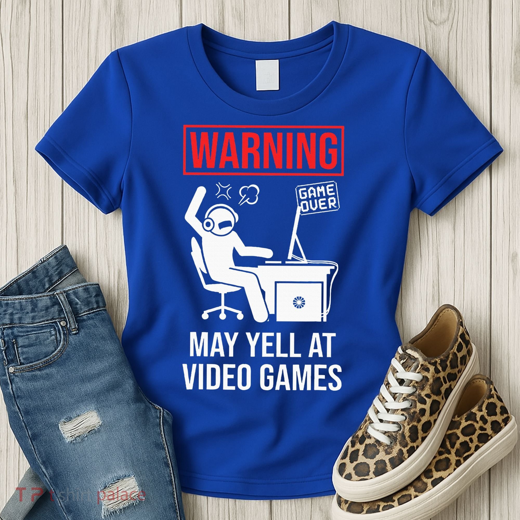 Warning May Yell At Video Games Gamer Women's T-Shirt