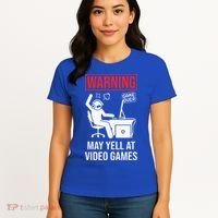 Warning May Yell At Video Games Gamer Women's T-Shirt thumb 4