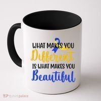 What Makes You Different Is What Makes You Beautiful Down Syndrome Coffee Mug thumb 0