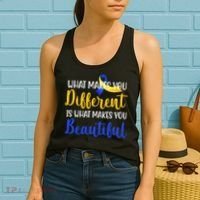 What Makes You Different Is What Makes You Beautiful Down Syndrome Women's Tank Top thumb 2