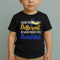 What Makes You Different Is What Makes You Beautiful Down Syndrome Toddler T-Shirt thumb 2