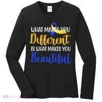 What Makes You Different Is What Makes You Beautiful Down Syndrome Women's Long Sleeve Shirt thumb 0