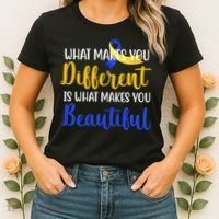 What Makes You Different Is What Makes You Beautiful Down Syndrome Women's T-Shirt thumb 2