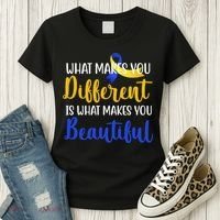 What Makes You Different Is What Makes You Beautiful Down Syndrome Women's T-Shirt thumb 3