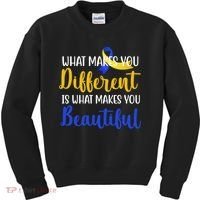 What Makes You Different Is What Makes You Beautiful Down Syndrome Kids Sweatshirt thumb 0