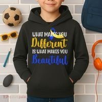 What Makes You Different Is What Makes You Beautiful Down Syndrome Kids Hoodie thumb 2