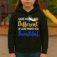 What Makes You Different Is What Makes You Beautiful Down Syndrome Kids Hoodie thumb 3