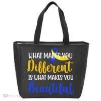 What Makes You Different Is What Makes You Beautiful Down Syndrome Tote Bag thumb 0