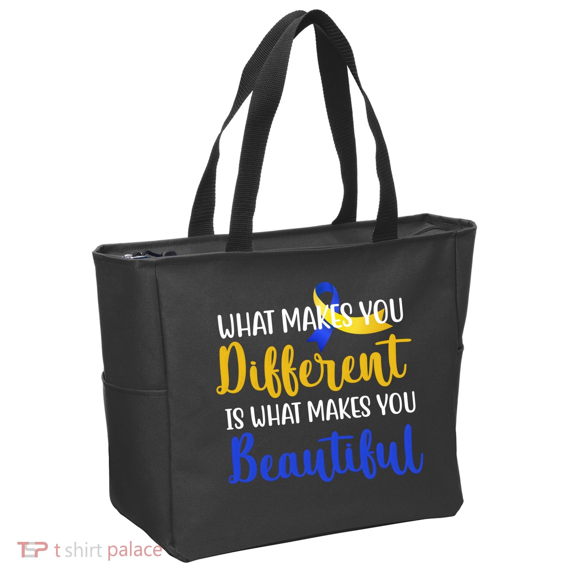 What Makes You Different Is What Makes You Beautiful Down Syndrome Tote Bag
