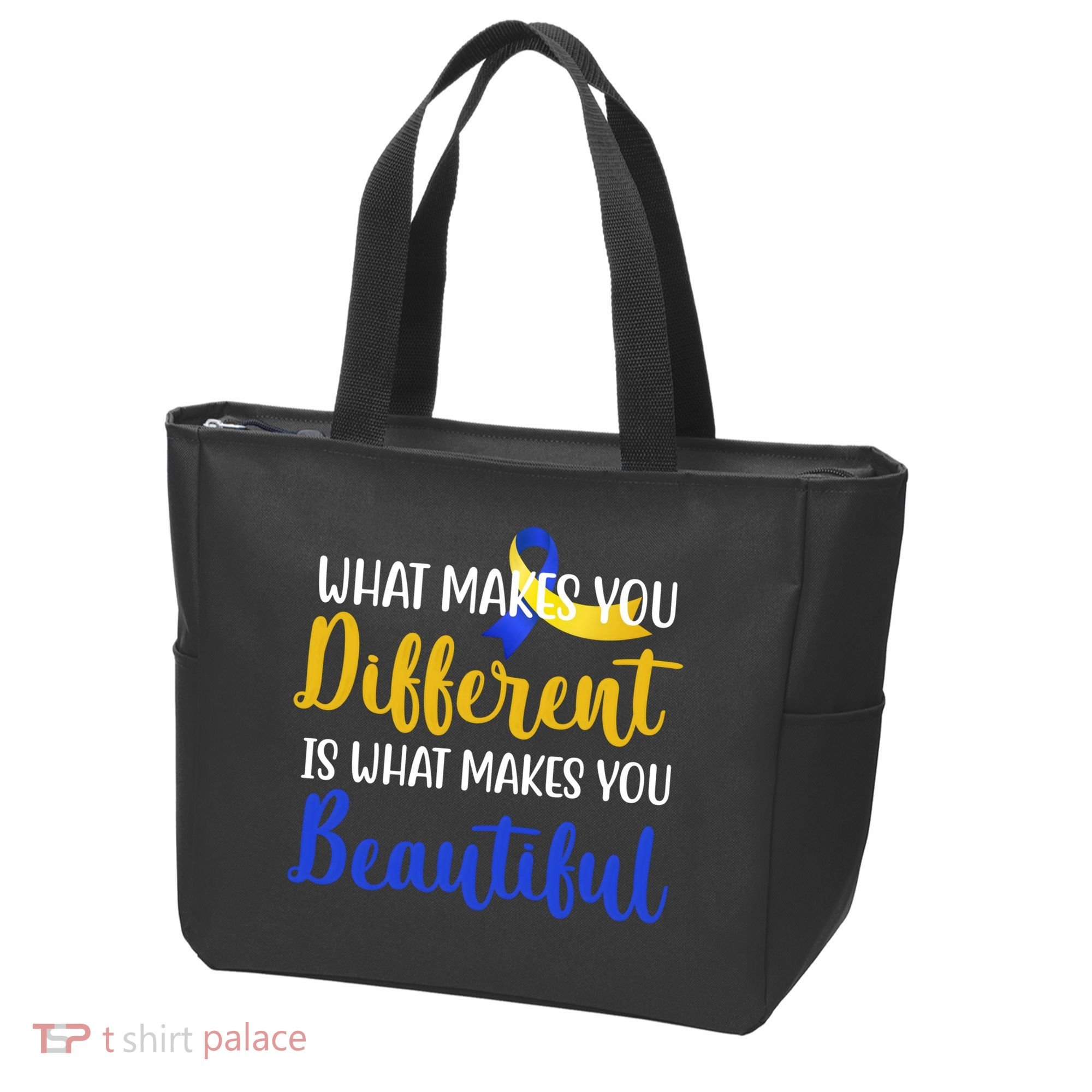 What Makes You Different Is What Makes You Beautiful Down Syndrome Tote Bag