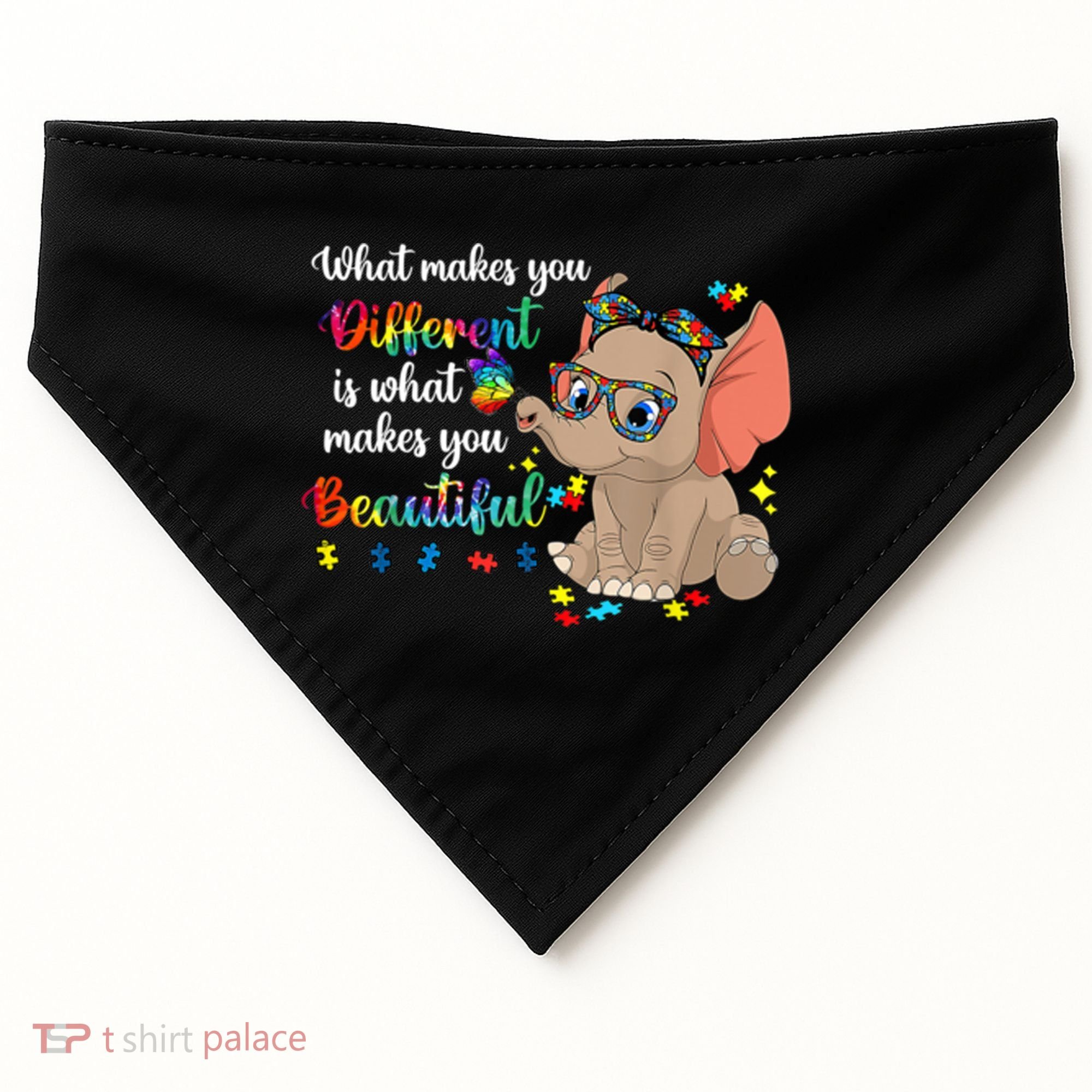 What Makes You Different Is What Makes You Beautiful Autism USA-Made Doggie Bandana