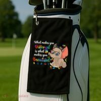 What Makes You Different Is What Makes You Beautiful Autism Golf Towel thumb 2