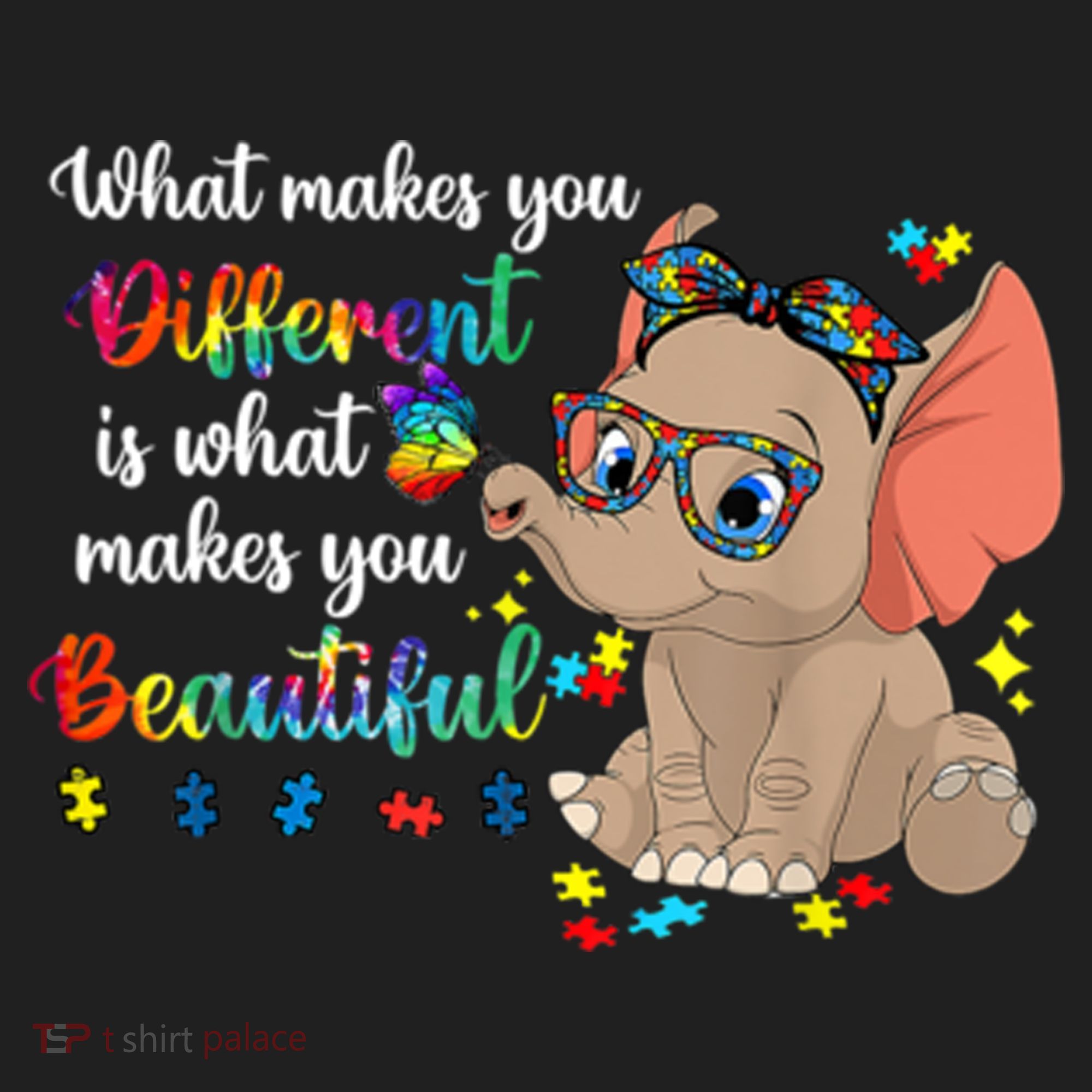 What Makes You Different Is What Makes You Beautiful Autism Golf Towel