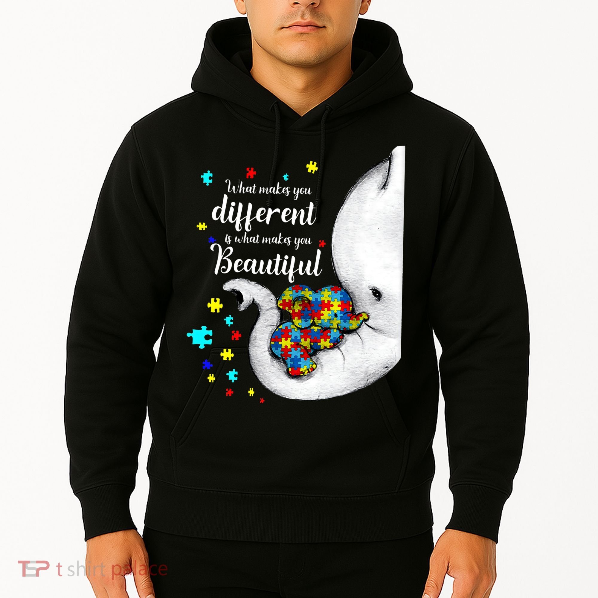 What Makes You Different Elephant Mom Autism Child Awareness Hoodie