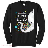 What Makes You Different Elephant Mom Autism Child Awareness Sweatshirt thumb 0