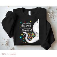 What Makes You Different Elephant Mom Autism Child Awareness Sweatshirt thumb 2