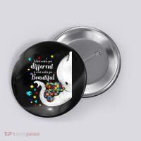What Makes You Different Elephant Mom Autism Child Awareness Button thumb 0