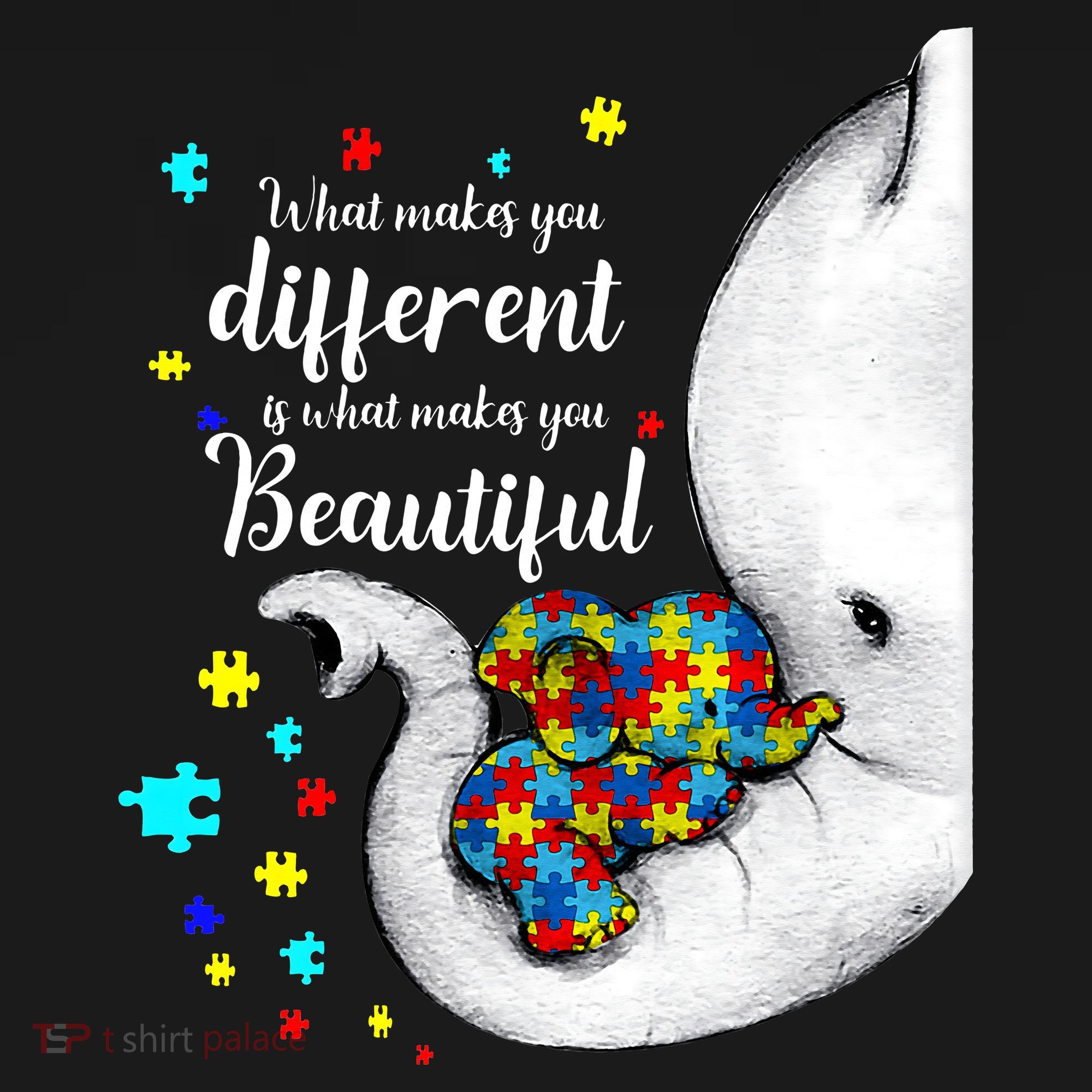 What Makes You Different Elephant Mom Autism Child Awareness Women's Hoodie