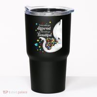 What Makes You Different Elephant Mom Autism Child Awareness Tumbler thumb 0
