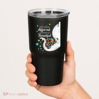 What Makes You Different Elephant Mom Autism Child Awareness Tumbler thumb 2