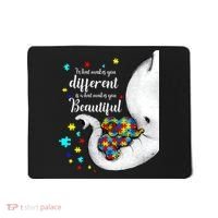 What Makes You Different Elephant Mom Autism Child Awareness Mousepad thumb 0