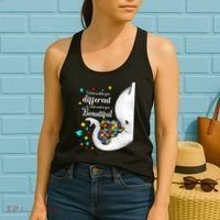 What Makes You Different Elephant Mom Autism Child Awareness Women's Tank Top thumb 2