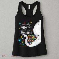 What Makes You Different Elephant Mom Autism Child Awareness Women's Tank Top thumb 3