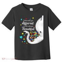 What Makes You Different Elephant Mom Autism Child Awareness Toddler T-Shirt thumb 0