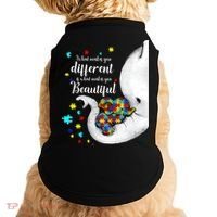 What Makes You Different Elephant Mom Autism Child Awareness Doggie Tank thumb 0
