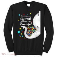 What Makes You Different Elephant Mom Autism Child Awareness Sweatshirt thumb 0