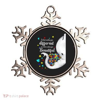 What Makes You Different Elephant Mom Autism Child Awareness Ornament